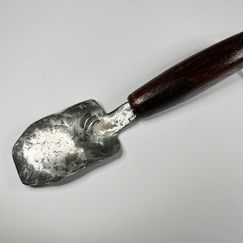 Hand Forged Steel Garden Trowel with Brown Handle